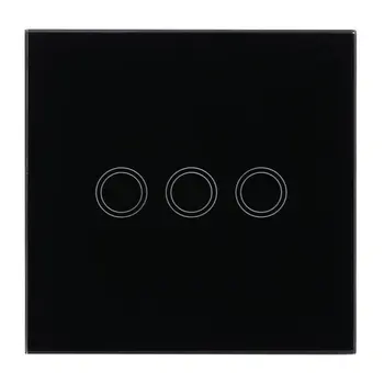 

Smart Rf 433Mhz Remote Touch Wall Switch Tempered Glass Panel Led Indicator Single Fire Wire Control