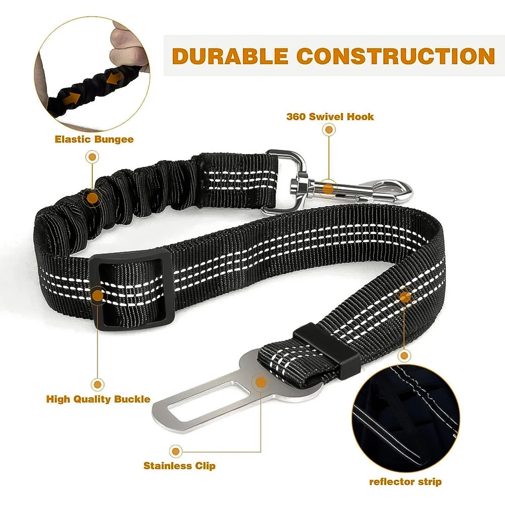 Adjustable Elastic Dog Seat Belt 3