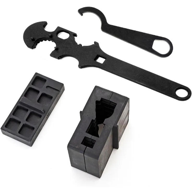 AR15 полевой многофункциональный инструмент гаечный ключ, набор из четырех предметов, AR полностью стальной гаечный ключ AK полевой металлический гаечный ключ