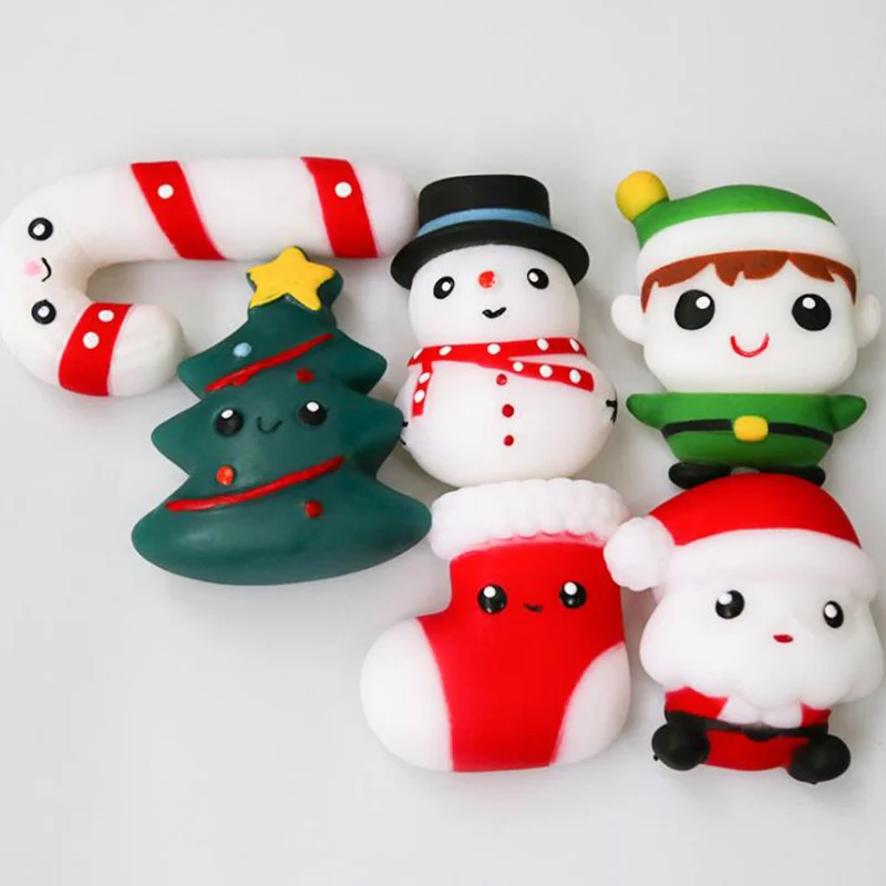 2022 New Kawaii Squishy Toy Santa Claus Christmas Tree Squeeze Rising Abreact Adults Stress Relief Toys For Children