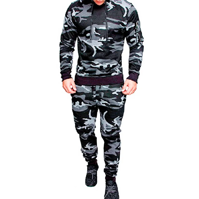 camo deep gray B Adisputent, мужской модный комплект из толстовки с длинным рукавом и штанов, мужской спортивный костюм, мужской комплект для спортзала, повседневная спортивная одежда - Цвет: camo deep gray B
