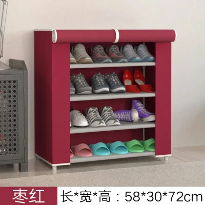 Сверхлегкий портативный складной простой обувь с узором шкафы вешалка для шкафа Высокие каблуки Кроссовки контейнер для хранения обуви мебель для дома - Цвет: C1