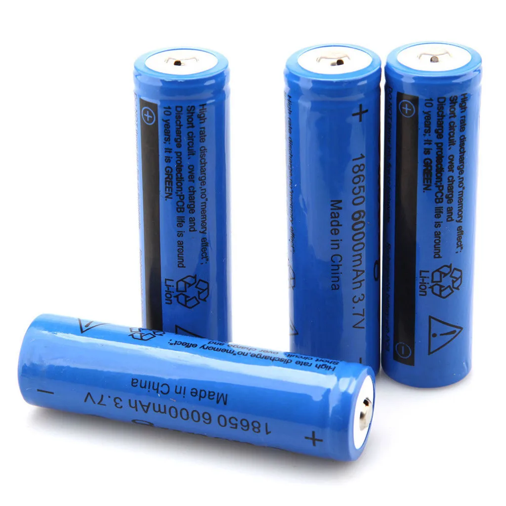 4 шт 6000mAh 18650 литий-ионная аккумуляторная батарея 3,7 v+ 2 шт зарядное устройство US портативная Удобная аккумуляторная батарея аккумулятор