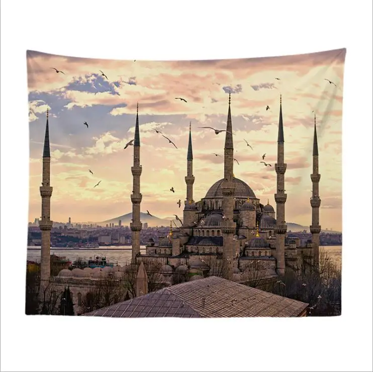 Гобелен из полиэфира для украшения дома 100x150 см 150x150 см красивые города Северной Европейский Сеник гостиная донный - Цвет: 5
