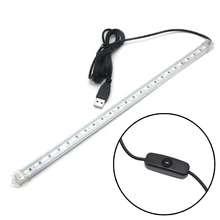 USB светодиодный светильник с жесткой полосой 5630 SMD 5V DC ВКЛ./ВЫКЛ. Трубчатая лампа DC 5V теплый белый/натуральный белый 10 см 20 см 35 см 40 см 50 см
