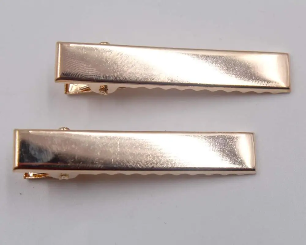 1-3/4 дюйма(45 мм)-заколки для волос одинарный зубец металлические зажимы аллигатора аксессуары для волос-золото, 50 штук