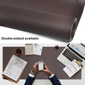 

Cacoy 120x50cm Oversized Desk Mat Waterproof Oilproof Notebook Custom Computer Office Mat Keyboard Pad XL Mouse Pad PU Leather
