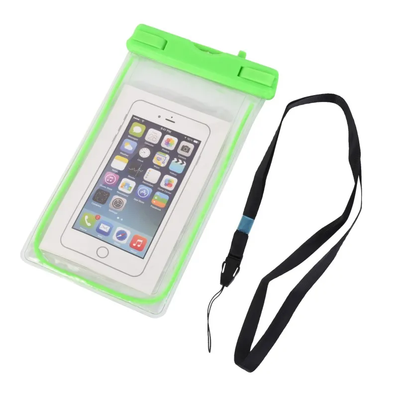 Многофункциональная светящаяся Водонепроницаемая мини-сумка для плавания для смартфона с сенсорным экраном, сумка для телефона, водонепроницаемый контейнер для телефона