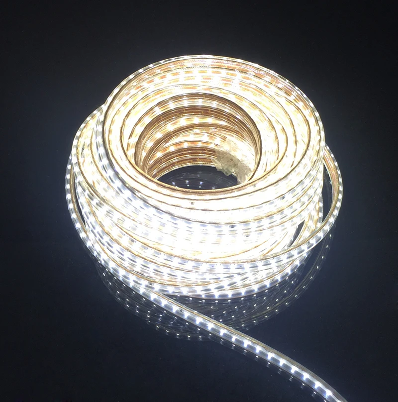 

AC220V Led Strip SMD 3014 Waterproof Outdoor Garden Lighting High Brightness LED Light Ribbon Tape With EU Plug 120leds/M