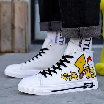 

2020 Spring New Couple Canvas Shoes Men And Women Shoes Casual Hip Hop Cartoon Lightweight Breathable Men And Women Shoes