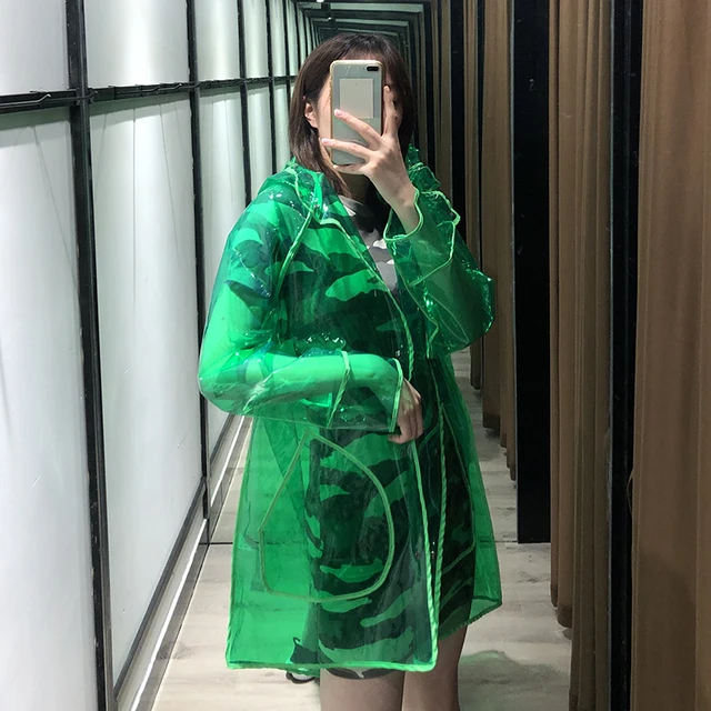transparent pvc trench coat