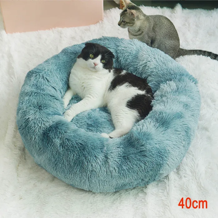 Pet матрас для собачьей лежанки круглый шаг-на плюшевый матрас теплая подстилка для питомца для собак кошек TE889