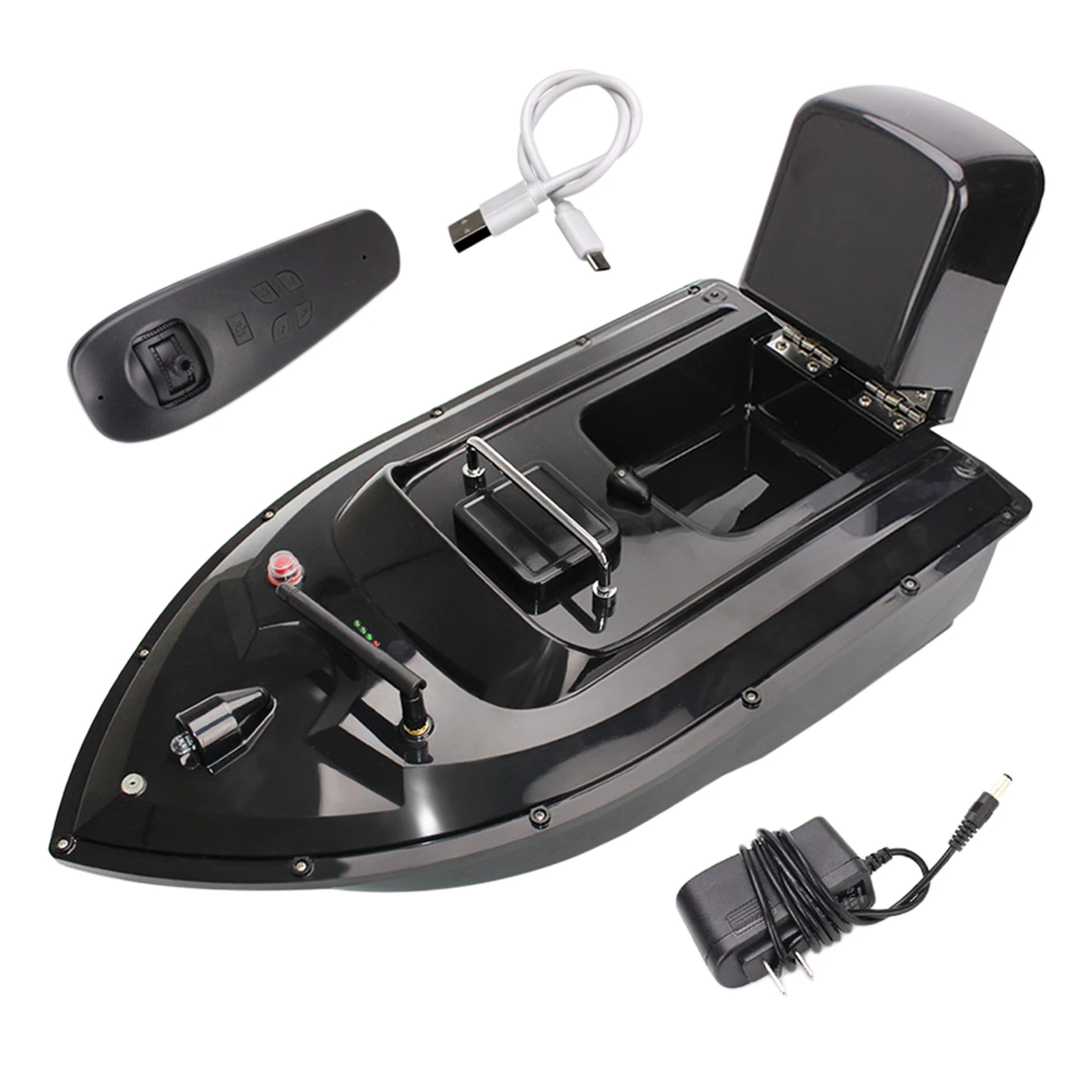 500M Remote Control RC Boat Fishing Bait Boat Auto Cruise Control 1.5KG Loading RC Nesting Boat With Night Lights