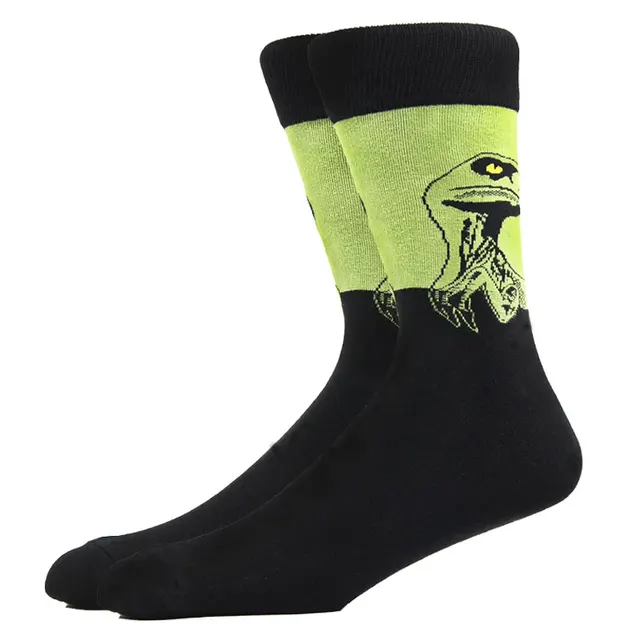 Fashion Men Happy Socks Combed Cotton Cartoon Animals Dog Cat Large Size Casual Women Cute Funny Harajuku Socks Colorful HK11015-2