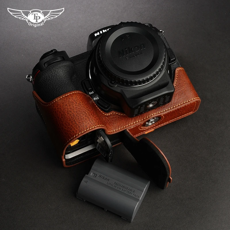 Câmera de Couro Bolsa do Corpo Case para Nikon Handwork Foto Genuíno Caixa Z6ii Z7ii z6 z7 Capa Protetora Base z5 - Image 5