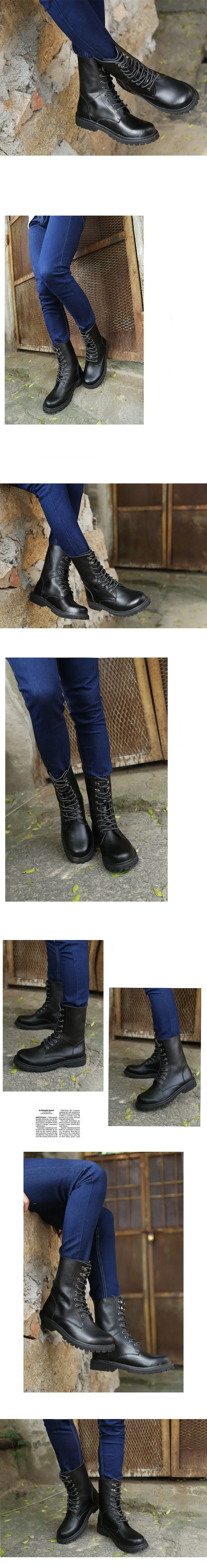 genuine leather Men middle boots winter half boots classic designer man lace up shoes wearproof man snow shoes zy573