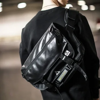 

Original Tide Brand Shoulder Bags Fashion Black Men and Women Crossbody Bag Trendy All Match Dead Fly Messenger Bag Chest Bag