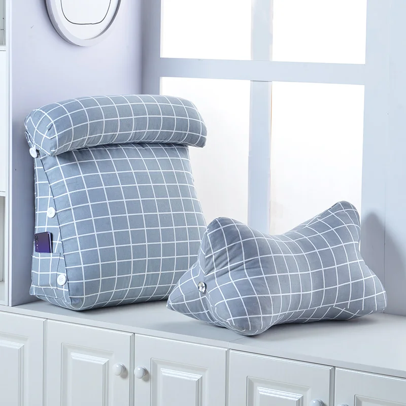 Комплект из 2 предметов большой подушки прикроватные мягкая сумка подушка Комбинации талии защиты спинка кровати Cojin снимается и стирается FK021 - Цвет: F