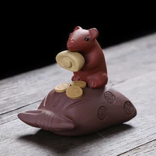 Статуэтки Исин кунг-фу чай питомец белка китайский чай украшение домашнего декора аксессуары стол современного дизайна украшения Миниатюрные