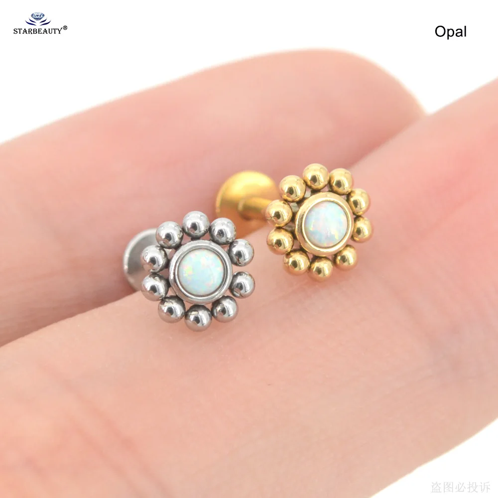 2Pcs 1.2x6/8/10mm Bar Sun Flower Helix Piercing Tragus Cartilage Earrings Conch Labret Lip Ring Nose Stud серьги Ear Jewelry 16G piercing jewelry,body piercing earrings,ear piercing jewelry,metal jewelry,body piercing jewelry,body jewelry
