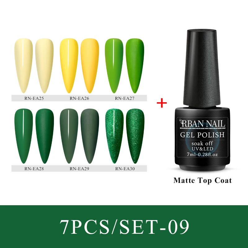 ZH07742 RBAN NAIL 8 мл УФ-гель для ногтей с блестками лак для ногтей от носков стойкий Полупостоянный лак для ногтей Маникюр УФ светодиодный лак для ногтей - Цвет: ZH07742
