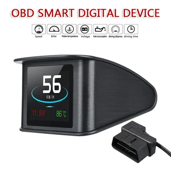 

MAYITR GPS OBD Computer Car Speed Projector Digital Speedometer Hud Display Fuel Consumption Temperature Gauge