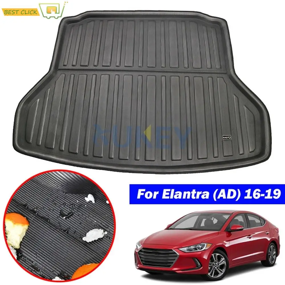 Für Hyundai Elantra / Avante AD 2016 2017 2018 2019 Boot Mat Hinten Trunk  Cargo Liner Boden Fach Teppich Schutz auto Zubehör - AliExpress