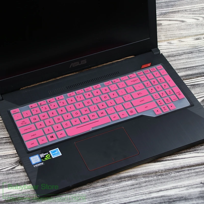 Защитная крышка для клавиатуры ноутбука Asus Rog Strix Scar Edition Gl703gs Gl703ge Gl703vm Gl703GM GL703G S7am 17,3 дюймов - Цвет: pink