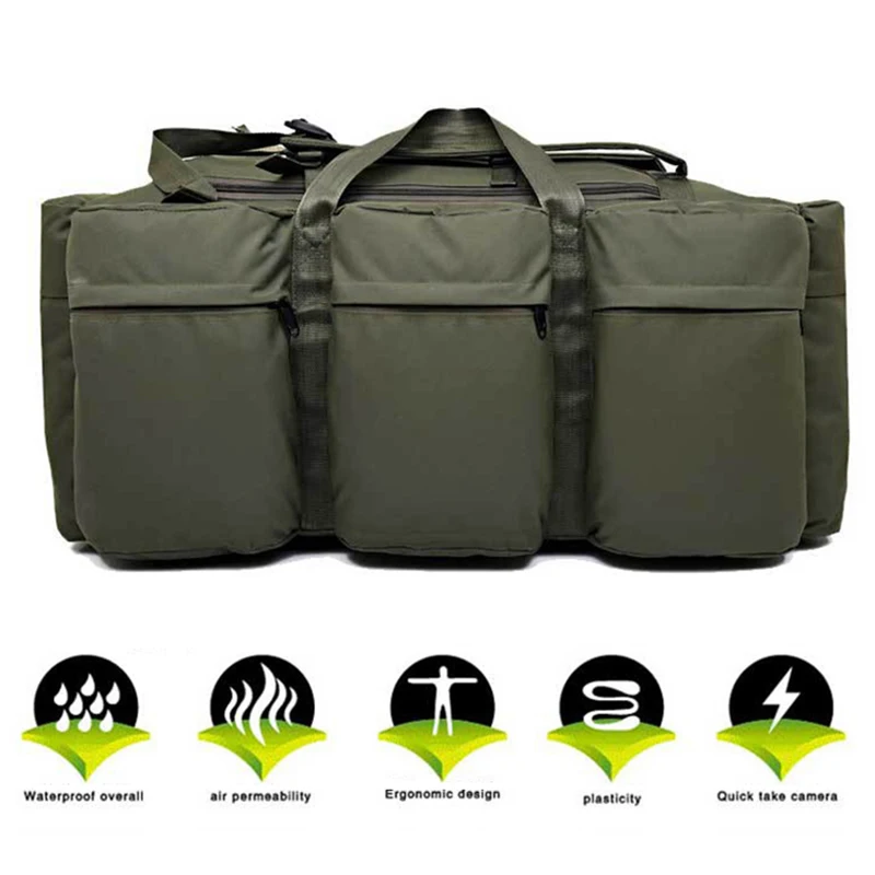 NEW-90L зеленый большой емкости рюкзак для пеших прогулок Военная Тактическая Сумка камуфляжная багажная сумка походная палатка контейнер для одеяла
