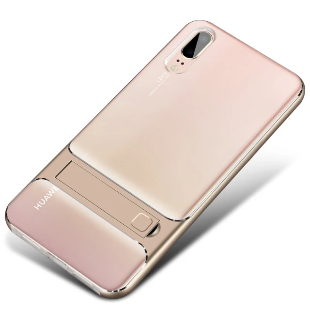 Huawei P20 Lite чехол Funda huawei P20 Pro Чехол Робот Подставка для huawei P30 Pro Чехол Haiwei P20Pro P 20 30 20Pro чехол для смартфона - Цвет: Clear and Gold