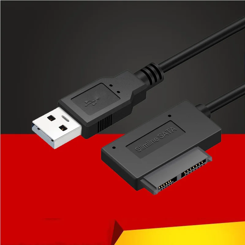 Кабель адаптер 35 см с USB 2 0 на Mini Sata II 7 + 6 13 контактный для ноутбука CD/DVD ROM Slimline Drive