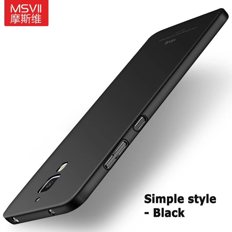 Mi 4 чехол Msvii ультра тонкий чехол для Xiaomi mi 4 mi 4 C чехол Xio mi 4c 4i чехол s Жесткий PC чехол для Xiaomi mi 4c mi 4i чехол s - Цвет: Simple Black