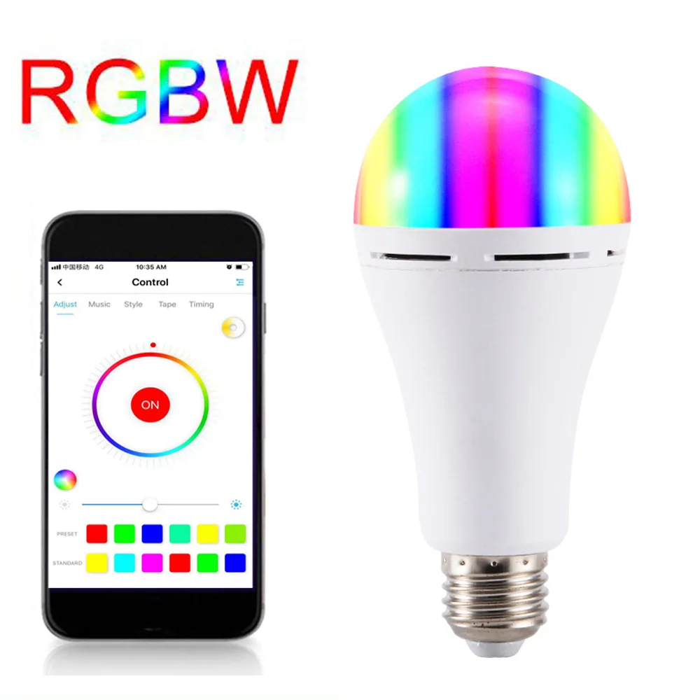 

Wifi Bulb 7 W Rgbw Intelligent Dimming Led Variable Temperature Control Lampadine E27 E26 B22 Bombillas Para El Hogar Luminaria