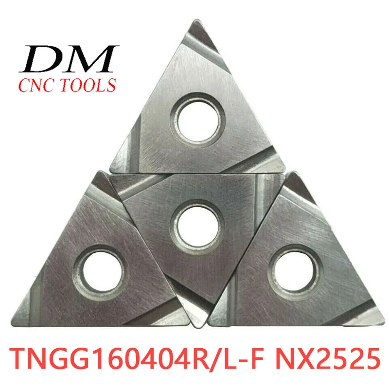 

TNGG160404R/L-F NX2525 TNGG331 Triangle fine turning blade cermetceramics inserts Grooving cut-off insert tool 10PCS