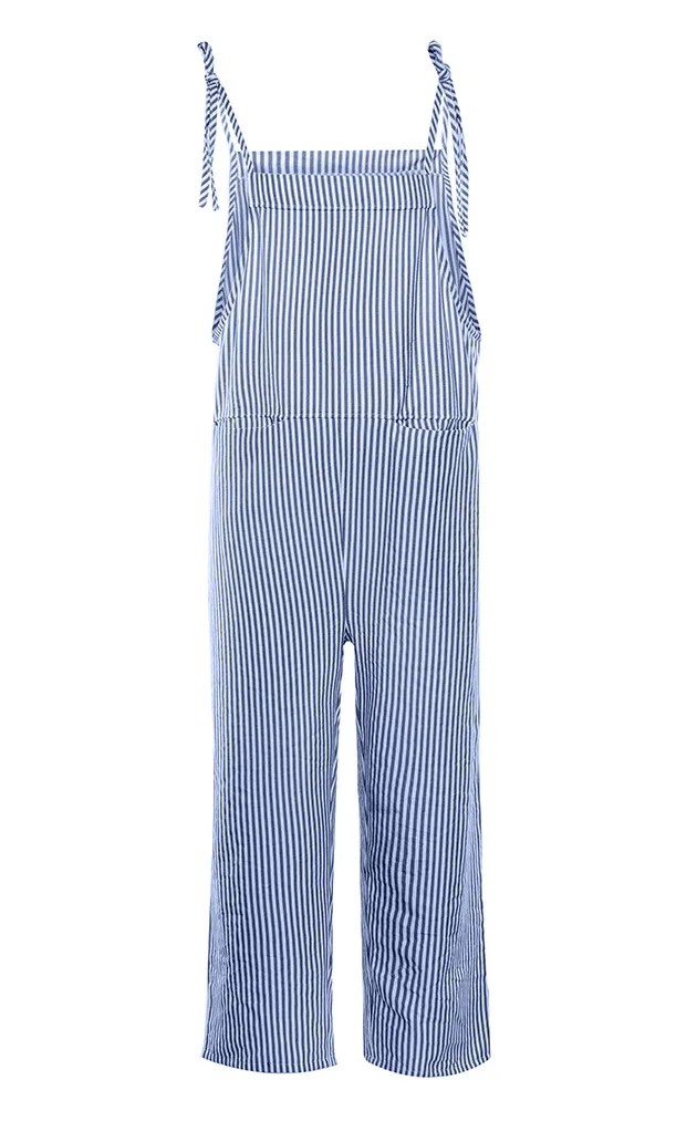 

Women Dungarees Harem Strap Pants Loose Striped Pocket Jumpsuit Baggy Trousers Playsuits Overalls Pants