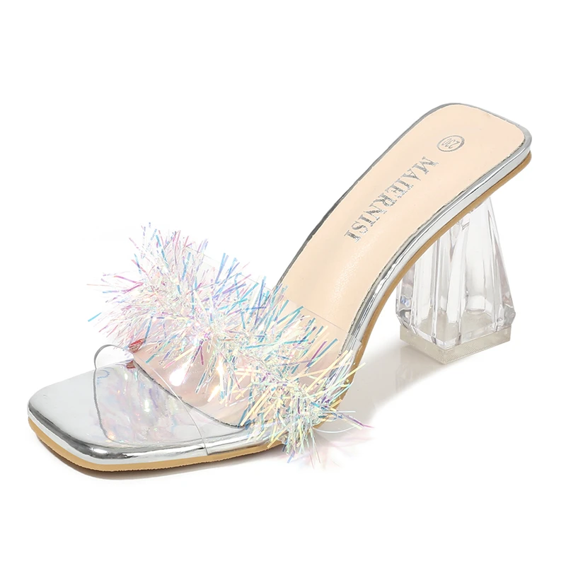 transparent slides shoes