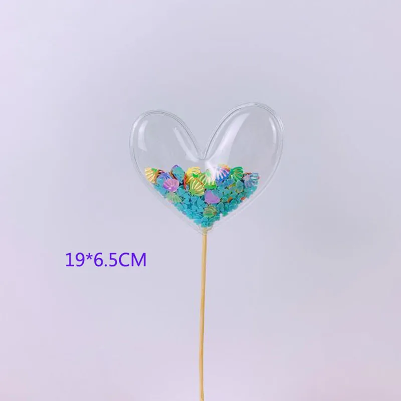 Bling Fairy PVC Cake Topper Unicorn Love Crown Cloud Shiny Flamingo Cupcake Topper for Wedding Birthday Party Cake Decorations - Цвет: 12