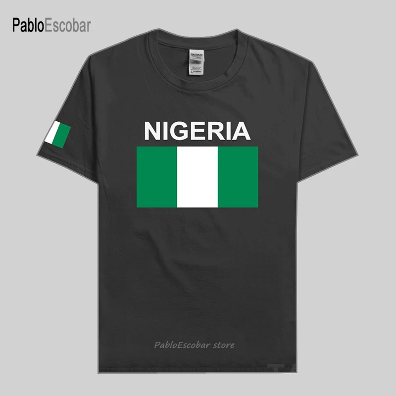 Nigeria Text T Shirt Retro Style Football Top Men Women Kids Nigerian Cup L254 