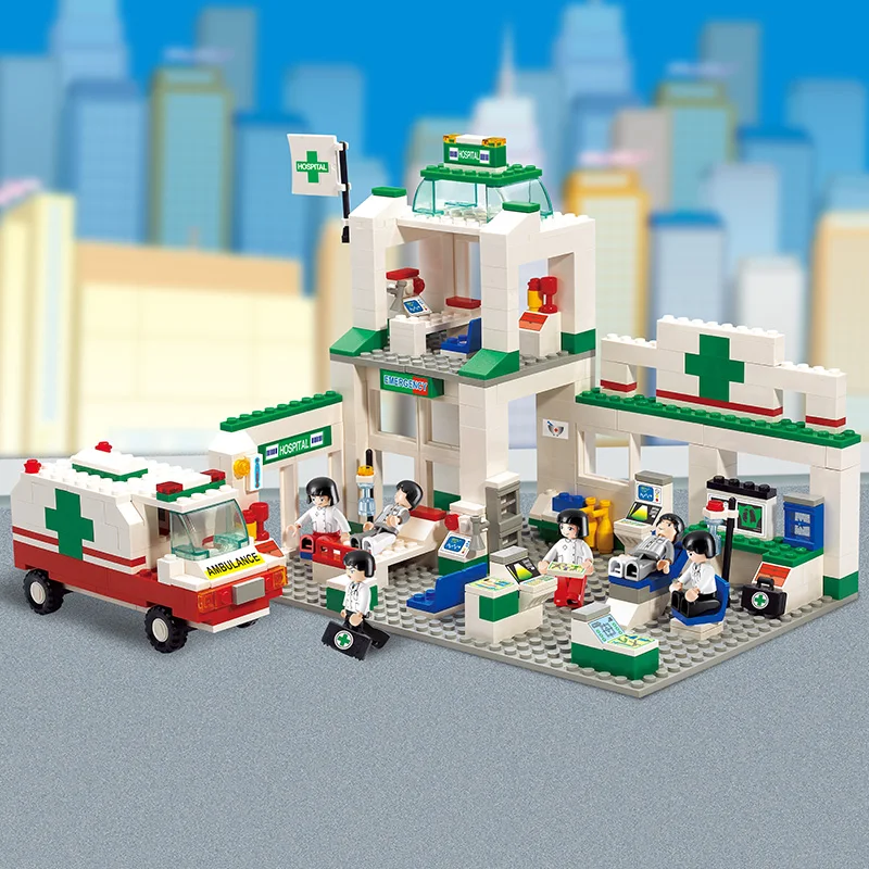 

5600 376pcs Compatible Legoinglys City Hospitals 3D Blocks Educational Model & Building Toys gifts