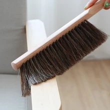 1Pcs Natural Solid Wood Bed Brush Horsehair Nylon Wire Material Can Be Used As A broom Dust Removal Clothes Cleaning Brush