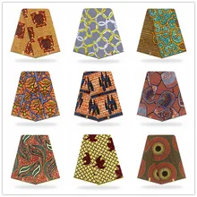 Африканская батик, восковая ткань, пагне, воск, Анкара, восковая ткань, Африканский воск, принты золотого цвета, тонкая ткань, 6 ярдов, для шитья свадебного платья