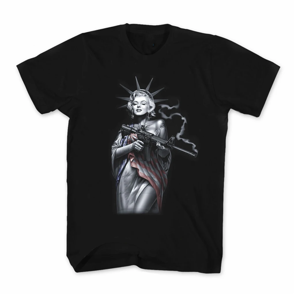 

Marilyn Monroe Funny Statue of Liberty Adult Men's T-Shirt Summer Cotton Short Sleeve O-Neck Unisex T Shirt New S-3XL