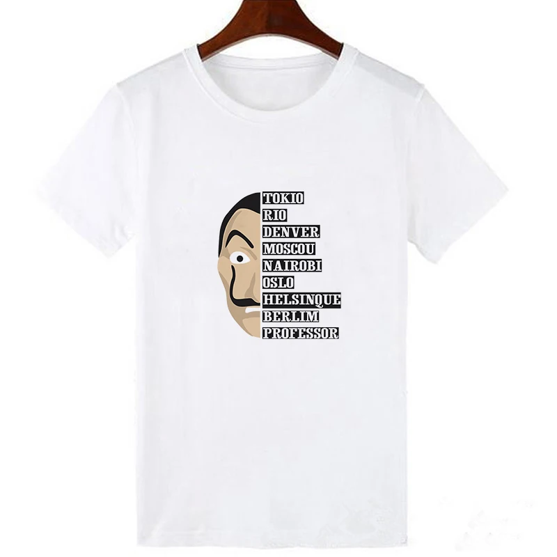 La Casa De Papel Tshirt Money Heist Tees TV Series Streetwear Women Short Sleeve House of Paper Funny Harajuku Oversized T Shirt