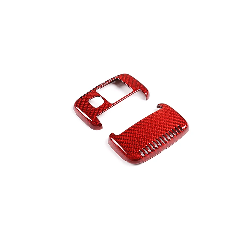 Red Carbon Fiber Красное Настоящее карбоновое волокно для Land Rover Discovery sport LR4 для Range Rover Sport Vogue Evoque для Jaguar XE XF автомобильный чехол для ключей - Название цвета: Red Carbon Fiber