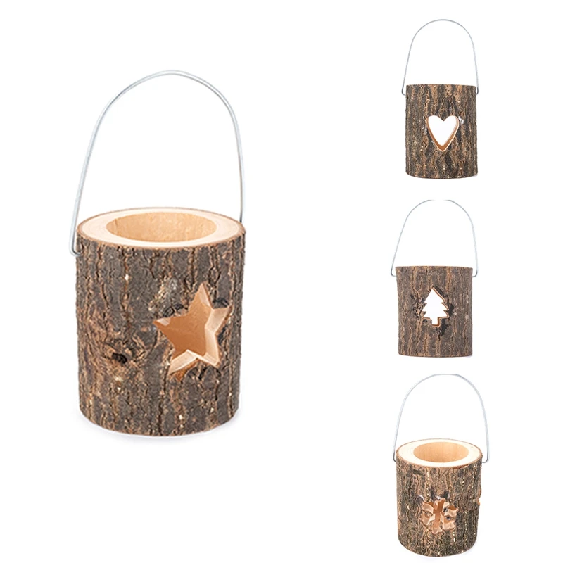 Candle Holder Tea Light Wood Craft Christmas Round Candlestick Stand Home Party Decor Xmas Gift Decorations Ideas | Дом и сад