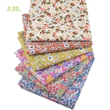 Chainho, 6 шт./партия, с цветочным принтом в стиле печворк ткань, простая хлопковая ткань, DIY шитье и лоскутное поплин материал для малышей и детей, PCC085