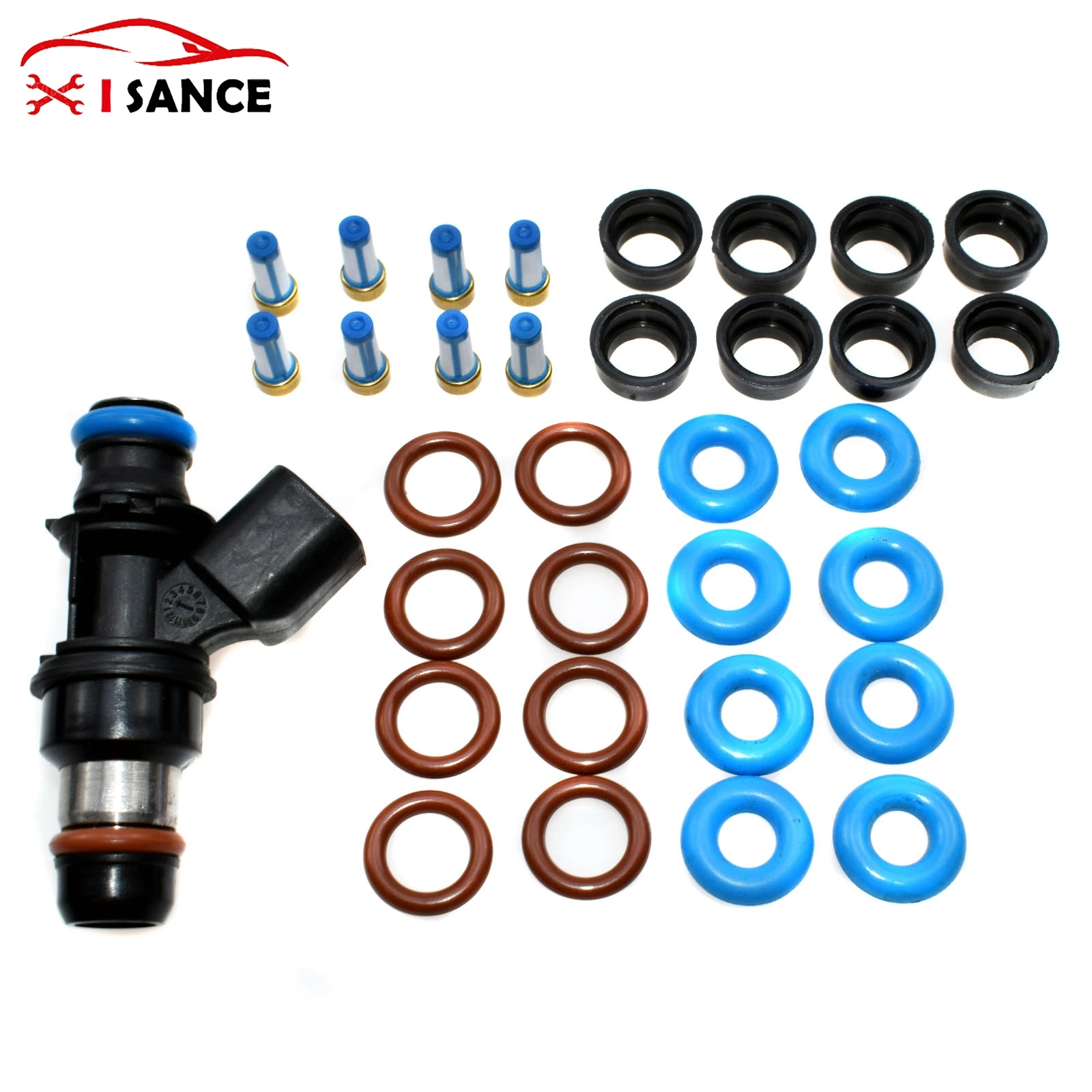 new Fuel Injector and Rebuild Kit O-rings Filters Pintle V8 For Chevy TRUCK GMC 25317628