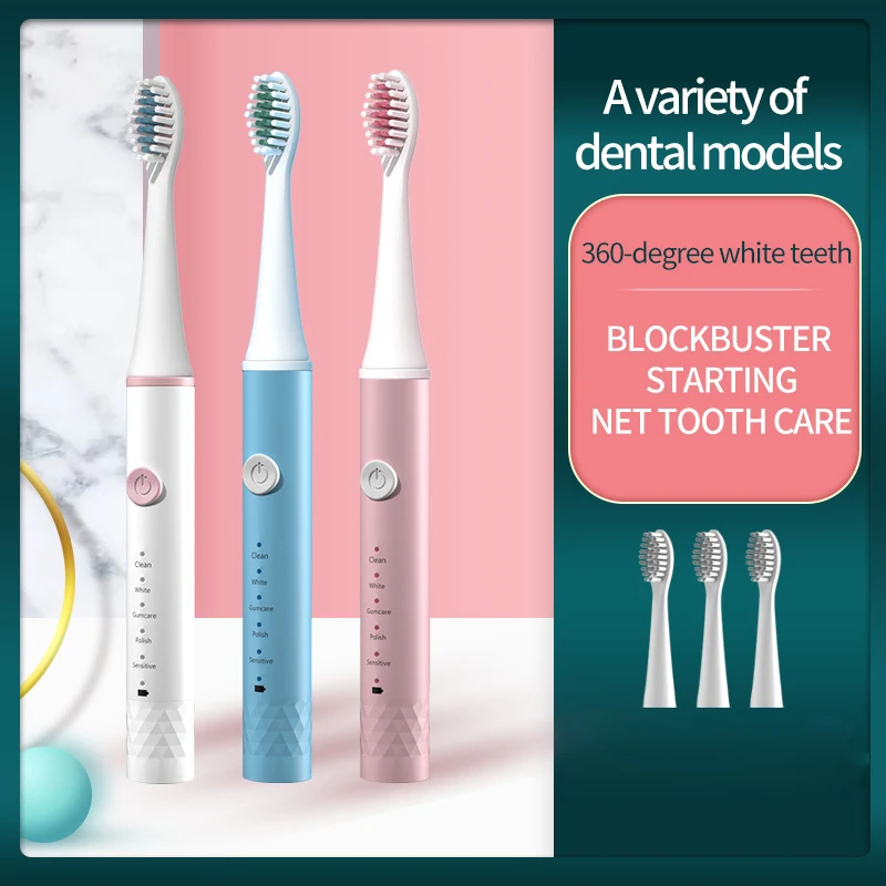 Electric Toothbrush SG-507 Adult Timer Brush 5 Mode USB Charger Rechargeable Tooth Brushes Replacement Heads Set | Бытовая техника