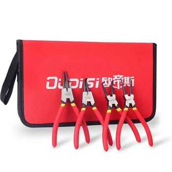 

7 inch Multifunctional Shaft hole Snap Ring Pliers Multi Crimp Tool Internal External Ring Remover Retaining Circlip Pliers