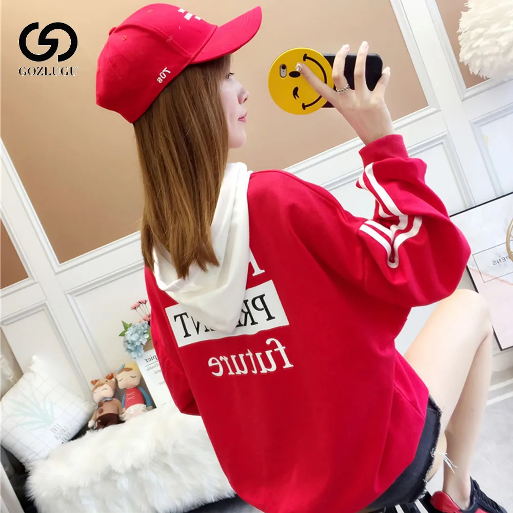

Women Autumn Sweatshirt Women Long Sleeve Solid Hooded Pullover Tops